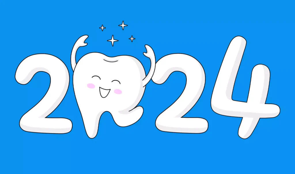 Dental resolutions graphic encouraging healthier teeth and better oral hygiene habits